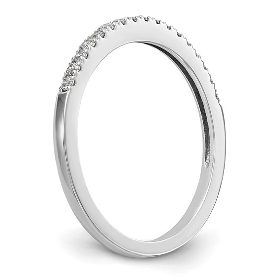 14K White Gold Diamond Wedding Band
