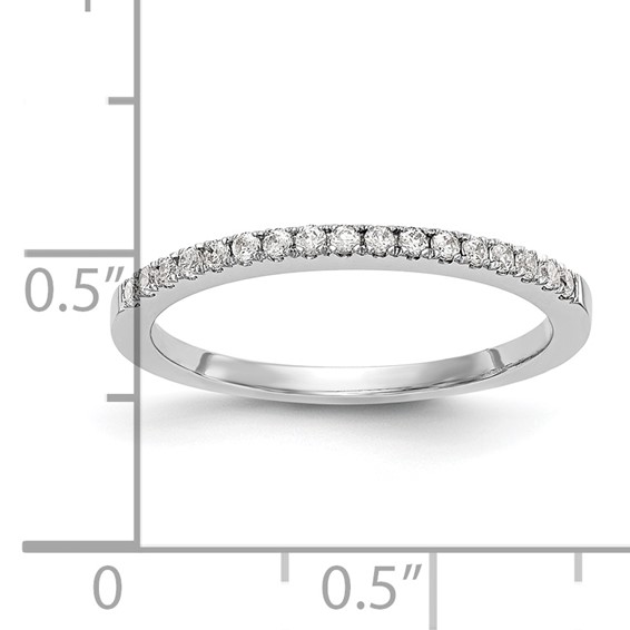 14K White Gold Diamond Wedding Band