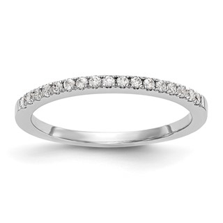 14K White Gold Diamond Wedding Band