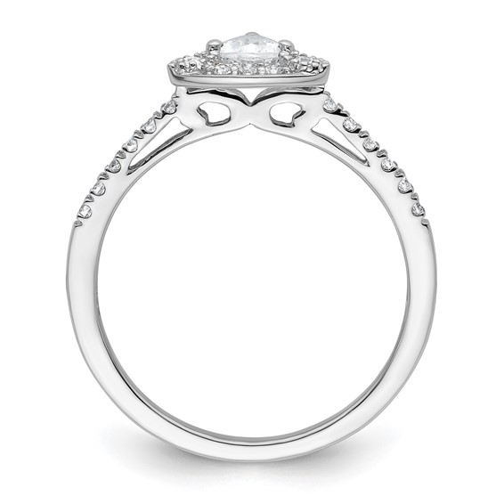 Trillion Halo Diamond Semi-mount Engagement Rings
