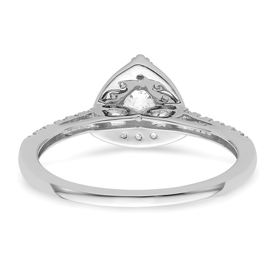 Trillion Halo Diamond Semi-mount Engagement Rings