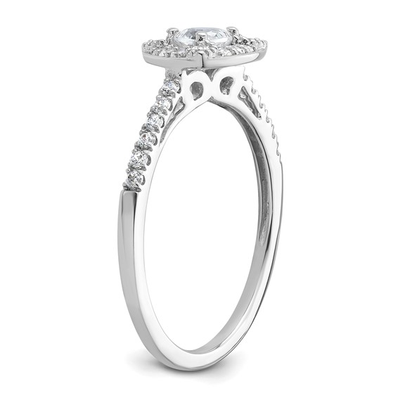 Trillion Halo Diamond Semi-mount Engagement Rings