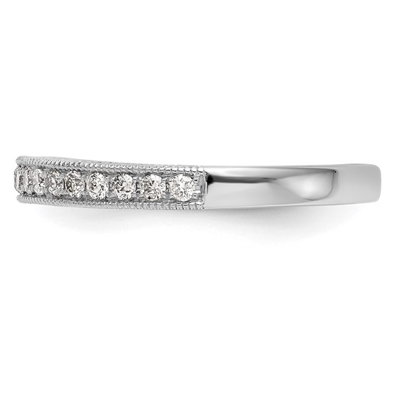 14k White Gold 1/5 carat Diamond Complete Wedding Band