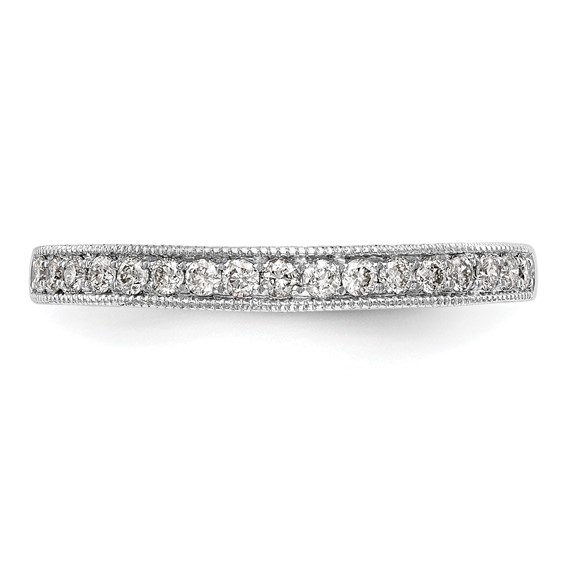 14k White Gold 1/5 carat Diamond Complete Wedding Band