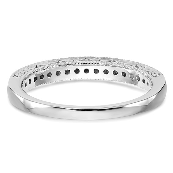 14k White Gold 1/5 carat Diamond Complete Wedding Band