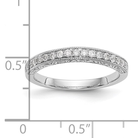 14k White Gold 1/5 carat Diamond Complete Wedding Band