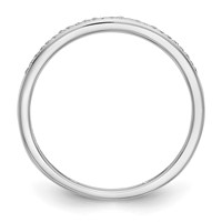 14K White Gold 0.17 Carat Lab Grown Diamond VS SI+ G+ Complete Set of Two Wedding Bands view 3