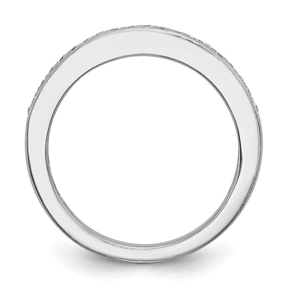 14K White Gold Diamond Wedding Band