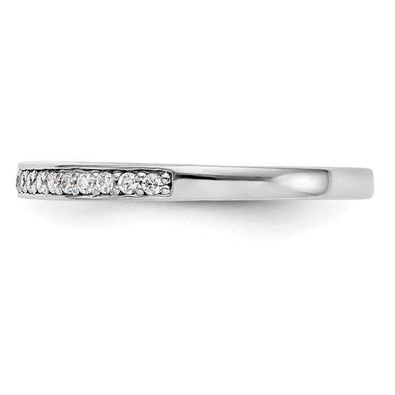 14K White Gold Diamond Wedding Band