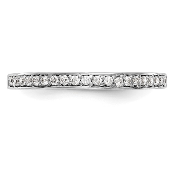14K White Gold Diamond Wedding Band
