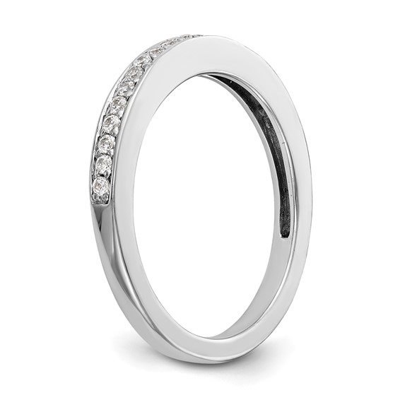 14K White Gold Diamond Wedding Band