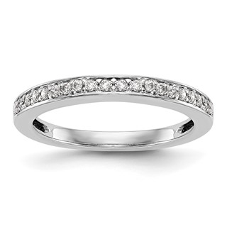 14K White Gold Diamond Wedding Band