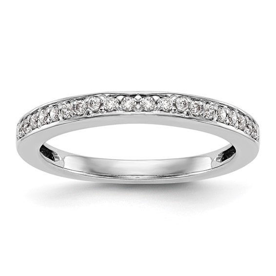 14K White Gold Diamond Wedding Band