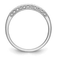14K White Gold 0.17 Carat Lab Grown Diamond VS SI+ G+ Complete Wedding Band view 3