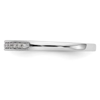 14K White Gold 0.17 Carat Lab Grown Diamond VS SI+ G+ Complete Wedding Band view 4