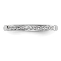 14K White Gold 0.17 Carat Lab Grown Diamond VS SI+ G+ Complete Wedding Band view 5