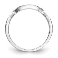 14K White Gold 0.10 Carat Lab Grown Diamond VS SI+ G+ Complete Wedding Band view 3