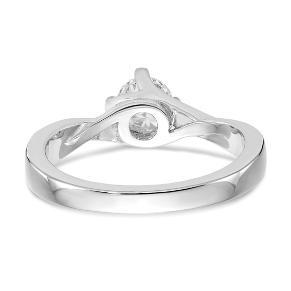 Round Semi-Mount Diamond By-Pass Engagement Rings