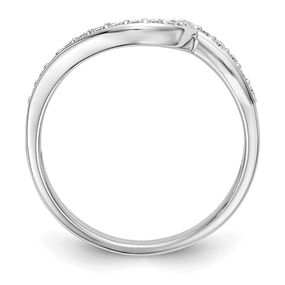 14k White Gold 1/5 carat Lab Grown Diamond VS/SI+ G+ Complete Wedding Band