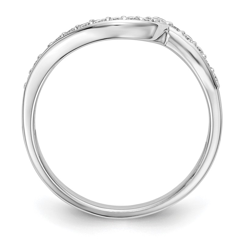 14k White Gold 1/5 carat Lab Grown Diamond VS/SI+ G+ Complete Wedding Band