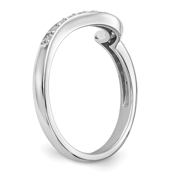 14k White Gold 1/5 carat Lab Grown Diamond VS/SI+ G+ Complete Wedding Band