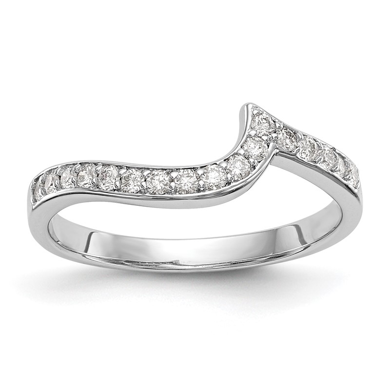 14k White Gold 1/5 carat Lab Grown Diamond VS/SI+ G+ Complete Wedding Band