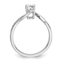 14K White Gold 0.62 Carat Lab Grown Diamond VS SI Complete By-Pass Engagement Ring view 2