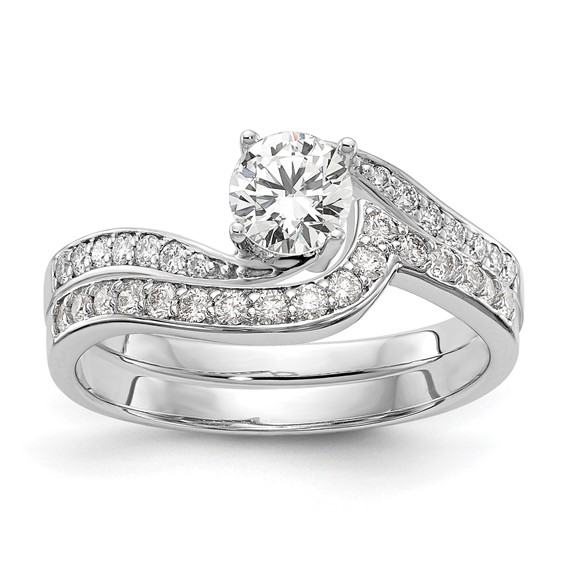 Round Diamond By-Pass Engagement Rings
