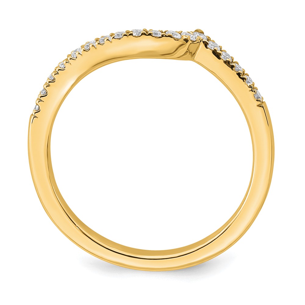 14k 1/5 carat Lab Grown Diamond VS/SI+ G+ Complete Contoured Wedding Band (RM2406B-018-7YLG)