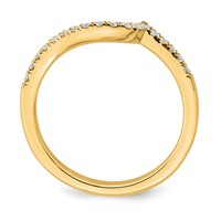 14K Yellow Gold 0.20 Carat Lab Grown Diamond VS SI+ G+ Complete Contoured Wedding Band view 2