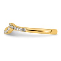 14K Yellow Gold 0.20 Carat Lab Grown Diamond VS SI+ G+ Complete Contoured Wedding Band view 3