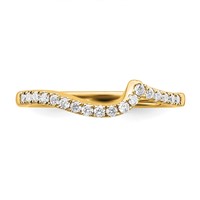 14K Yellow Gold 0.20 Carat Lab Grown Diamond VS SI+ G+ Complete Contoured Wedding Band view 4