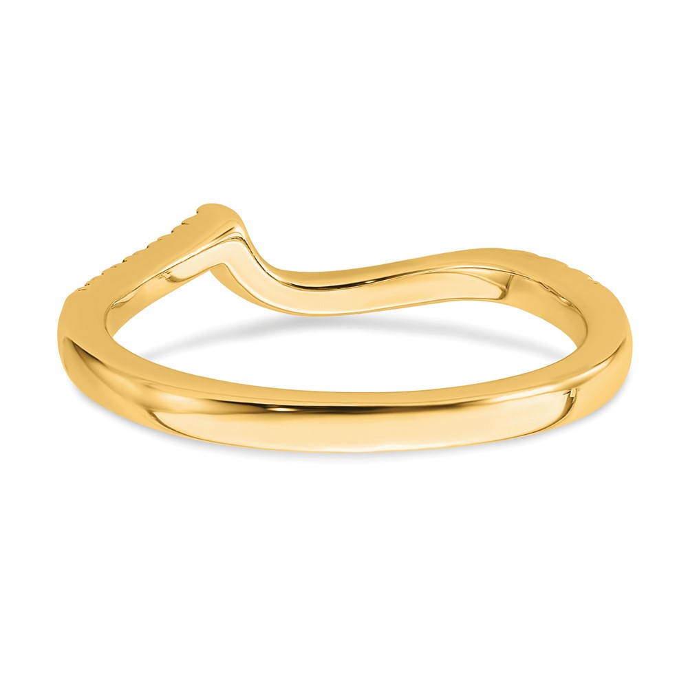 14k 1/5 carat Lab Grown Diamond VS/SI+ G+ Complete Contoured Wedding Band (RM2406B-018-7YLG)