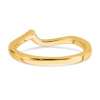 14K Yellow Gold 0.20 Carat Lab Grown Diamond VS SI+ G+ Complete Contoured Wedding Band view 5