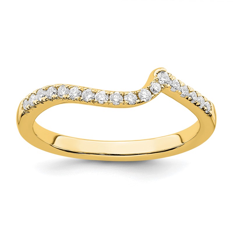 14k 1/5 carat Lab Grown Diamond VS/SI+ G+ Complete Contoured Wedding Band