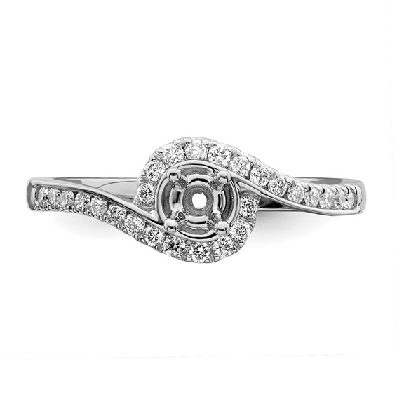 Diamond Round Semi-mount By-Pass Engagement Rings