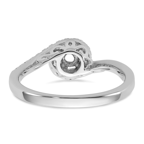 Diamond Round Semi-mount By-Pass Engagement Rings