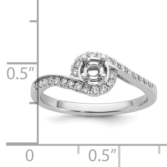 Diamond Round Semi-mount By-Pass Engagement Rings