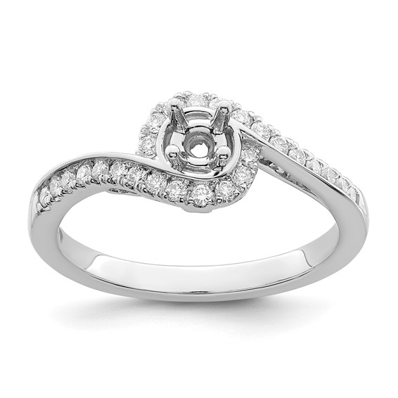 Diamond Round Semi-mount By-Pass Engagement Rings