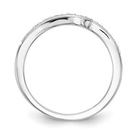 10K White Gold 0.10 Carat Lab Grown Diamond VS SI Complete Wedding Band view 3