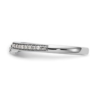 10K White Gold 0.10 Carat Lab Grown Diamond VS SI Complete Wedding Band view 4