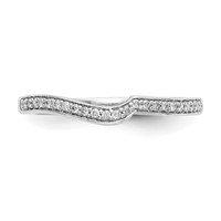 10K White Gold 0.10 Carat Lab Grown Diamond VS SI Complete Wedding Band view 5