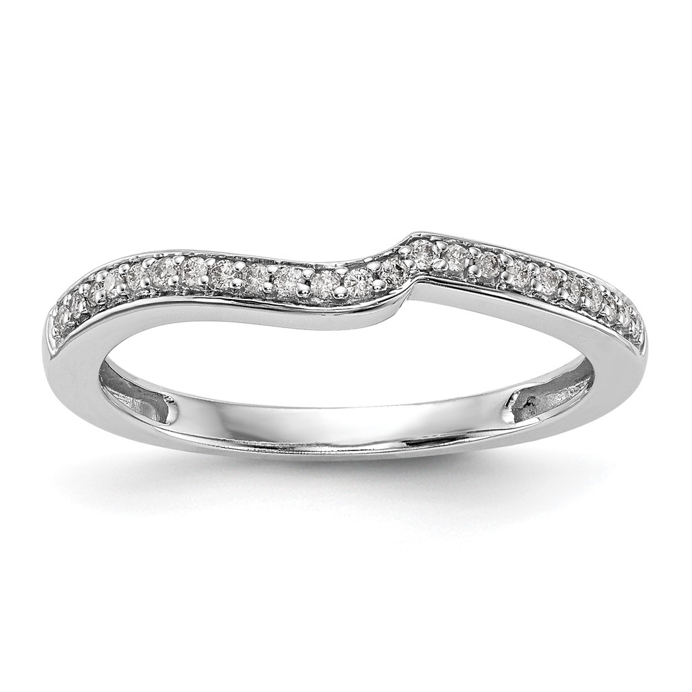 10k White Gold 1/10 carat Lab Grown Diamond VS/SI Complete Wedding Band (RM2414B-010-0WLG)