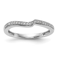 10K White Gold 0.10 Carat Lab Grown Diamond VS SI Complete Wedding Band view 1