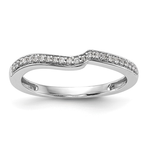 10K White Gold 0.10 Carat Lab Grown Diamond VS SI Complete Wedding Band