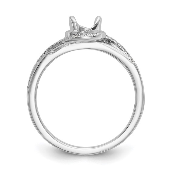 Diamond Round Semi-mount By-Pass Engagement Rings