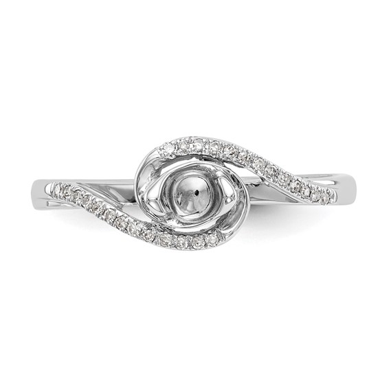 Diamond Round Semi-mount By-Pass Engagement Rings