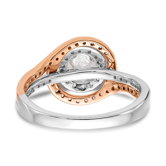 Diamond Round Semi-mount By-Pass Engagement Rings