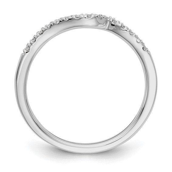14k White Gold Diamond Wedding Band