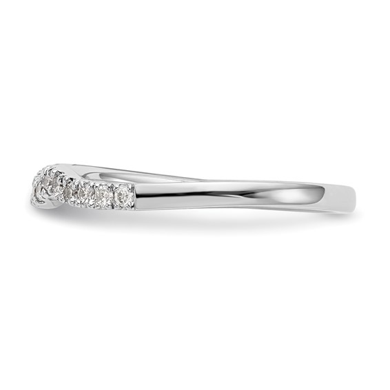 14k White Gold Diamond Wedding Band